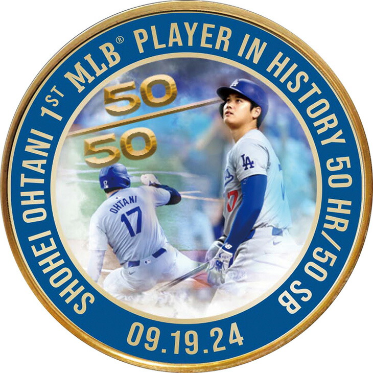 『大谷翔平50-50達成記念純金メダル』 純金 46.6g 直径39mm プレゼント ギフト お祝い 通販 販売