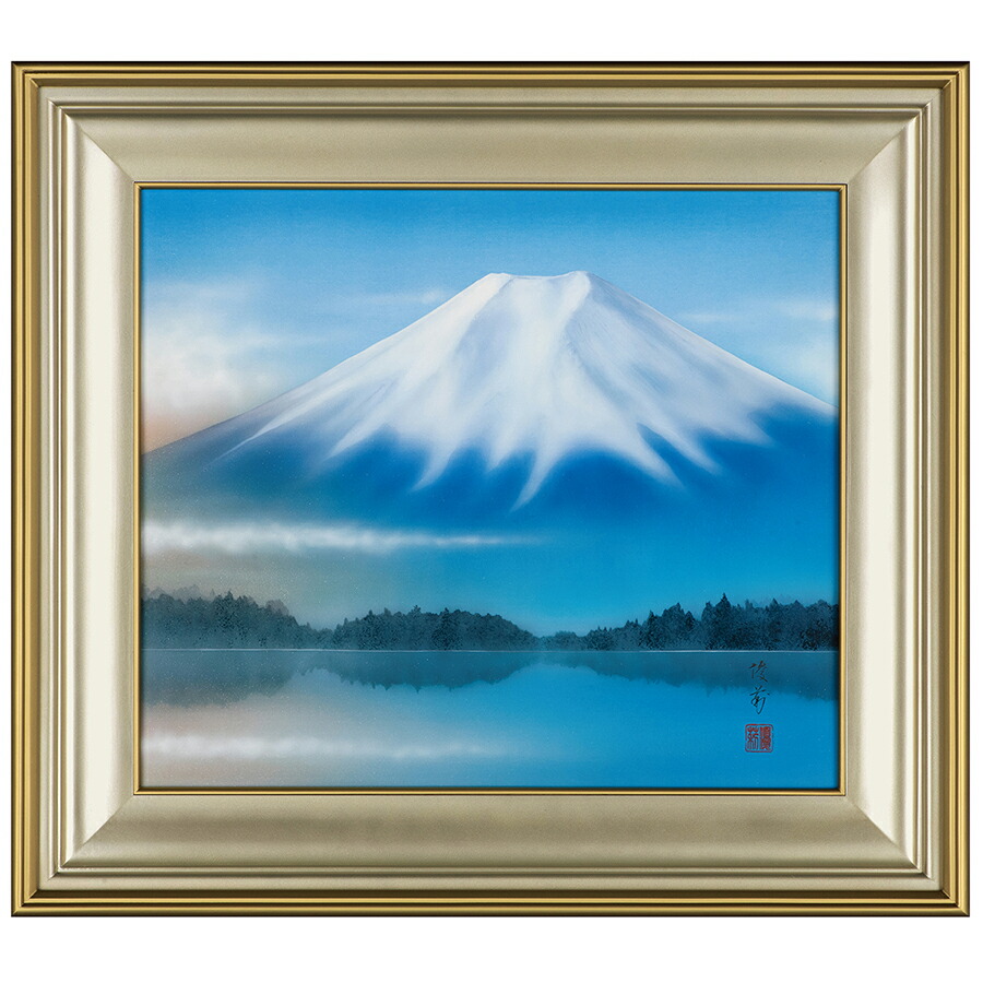 楽天市場】鈴木優莉 肉筆『 幸福の翡翠 』 軸装 額装 女流画家 肉筆 額