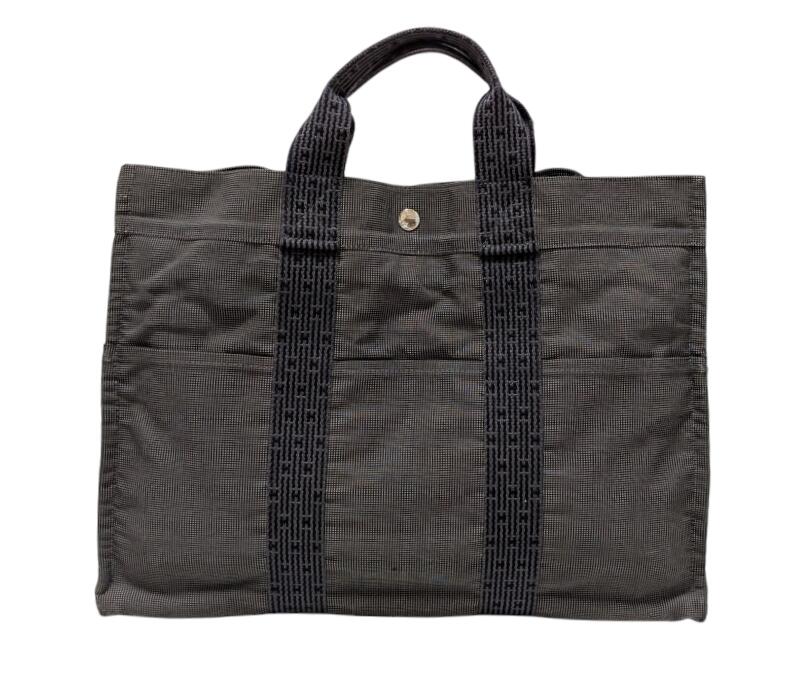 エルメス 後期型ファスナートップ エールライン トートバッグ ＭＭ グレー キャンバス トート メンズ レディース ＨＥＲＭＥＳ 男女兼用 【中古】｜ブランドショップ 将軍