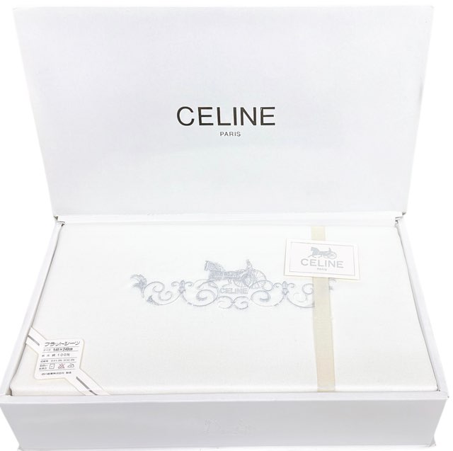 楽天市場】CELINE セリーヌ 純毛 毛布 美品 140×200 ブラウン