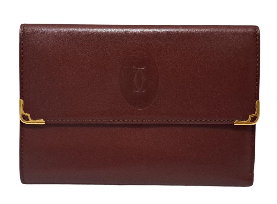 ✨未使用に近い✨　Cartier ミニ財布　ドゥーブルC マストライン　ガマ口 中古・古着通販】Cartier (カルティエ) マストラインがま口二