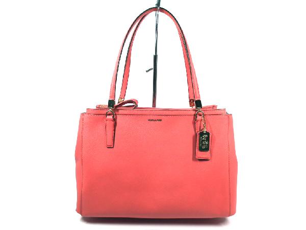 【未使用】コーチ レザー クリスティー キャリーオール 29422 ピンク 2WAY トートバッグ ショルダーバッグ COACH 型押し レザー【中古】