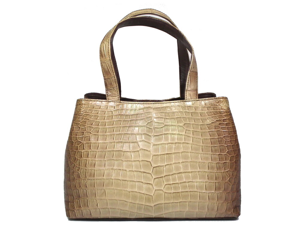 楽天市場】ミッシェルアドルフ クロコダイル ハンドバッグ ブラック 黒