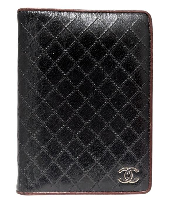 レ*ン様 CHANEL　シャネル　ミニ6穴システム手帳　黒キャビアスキン　美品 レ*ン様 CHANEL シャネル ミニ6穴システム手帳 黒キャビアスキン 美品