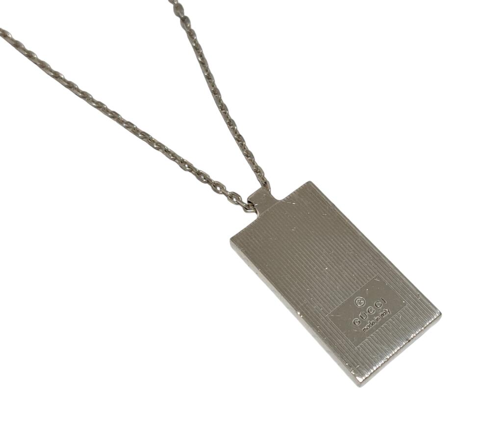 楽天市場】グッチ GUCCI ロゴ プレート タグ ネックレス ペンダント