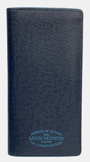 良好 ルイヴィトン 長財布 ポルトフォイユ ブラザNM ブルーマリーヌ 財布 ネイビー M30387 タイガ LOUIS VUITTON VOYAGE　メンズ LV ビトン ルイ・ビトン ルイ・ヴィトン ルイビトン 【中古】