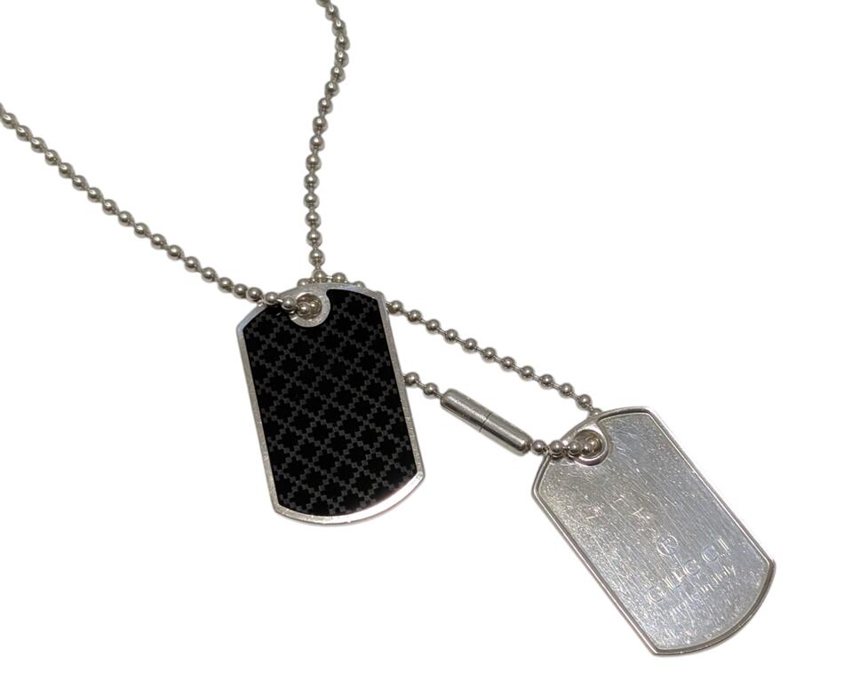 楽天市場】グッチ ドッグタグ ネックレス メンズ ペンダント