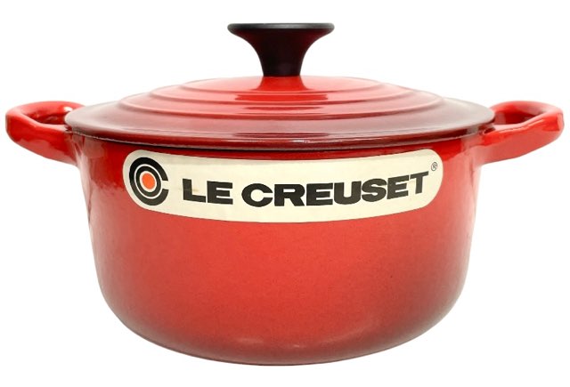 未使用 ル・クルーゼ ルクルーゼ IH対応 ココットロンド シグニチャー 両手鍋 鋳物ホーロー 16cm チェリーレッド レッド 赤 Le Creuset 鍋 調理器具 ホーロー鍋 【中古】