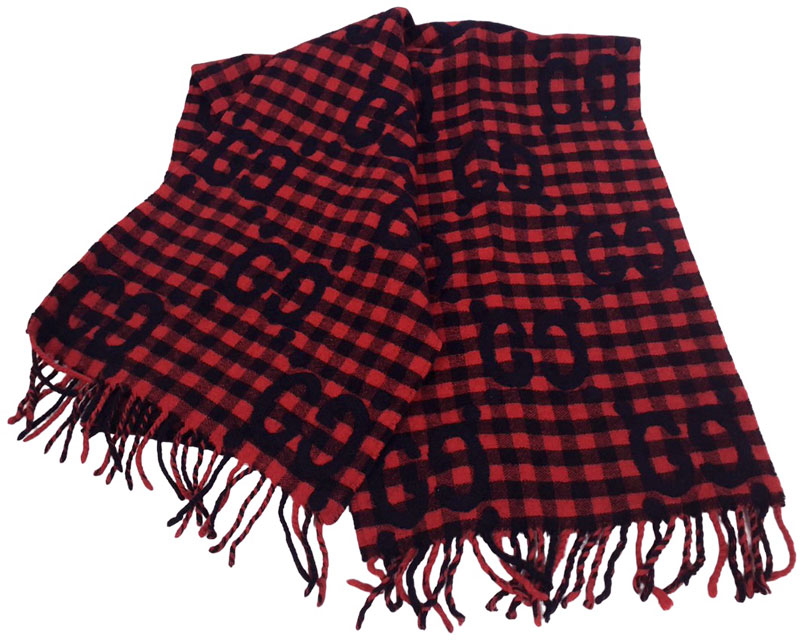 GUCCI タータンチェック、リバーシブル マフラー 楽天市場】グッチ マフラー チェック レッド ツイード リバーシブル