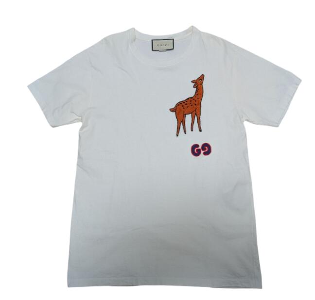 グッチ Tシャツ トップス GG XS バンビ 小鹿 アップリケ メンズ レディース ホワイト 白 GUCCI 548334 【中古】|ブランドショップ 将軍