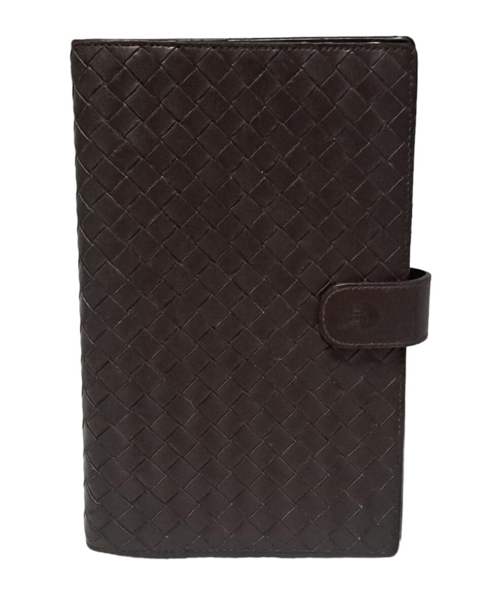 美品✨Bottega Veneta 手帳カバー イントレチャート ブラウン BOTTEGA VENETA ボッテガ・ヴェネタ BOTTEGAVENETA 手帳カバー