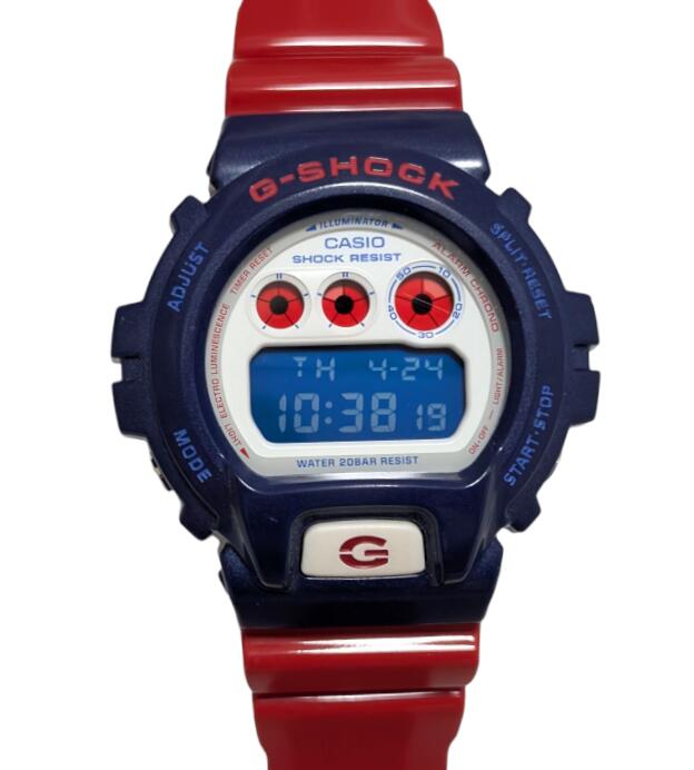 カシオ Gショック DW-6900AC ネイビー レッド 白文字盤 6900シリーズ デジタル DW-6900AC-2JF メンズ 紳士用 赤 青 CASIO G-SHOCK ジーショック 【中古】|ブランドショップ 将軍