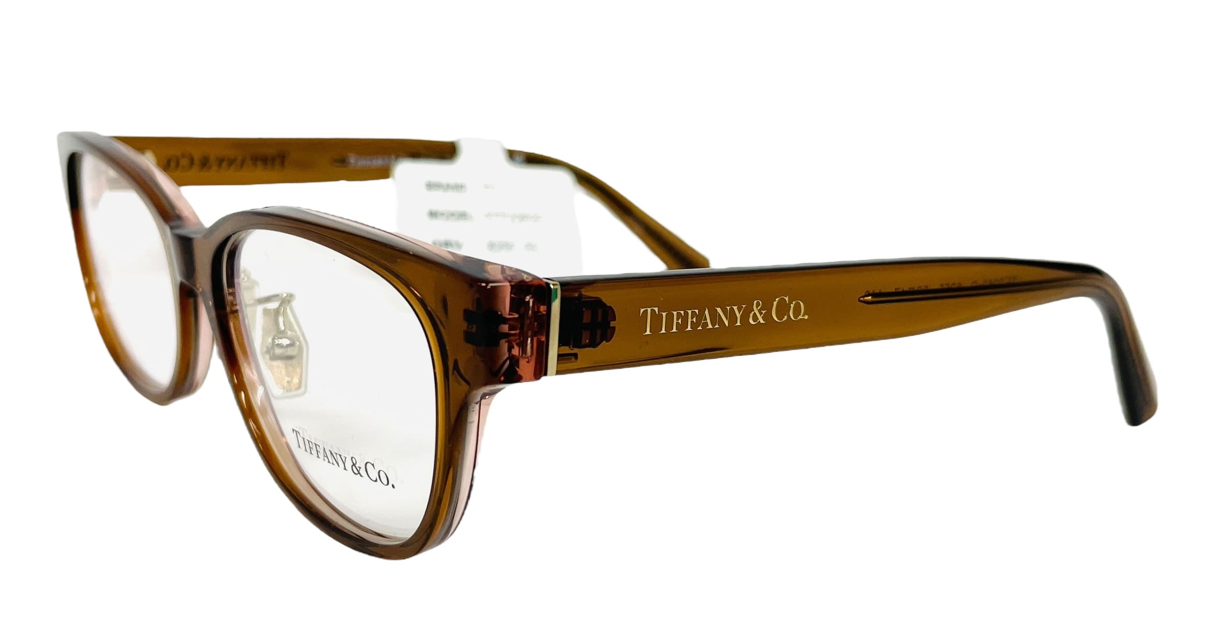 未使用 ティファニー メガネフレーム ティファニー ロゴ Tiffany & Co. TF2263D アジアンフィット　Asian Fit 8255 TIFFANY ブラウン　クリア レディース メンズ めがね 眼鏡 伊達メガネ めがねフレーム　【中古】