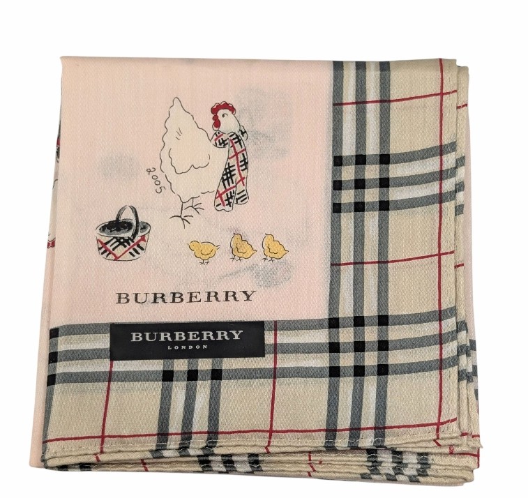楽天市場】バーバリー ハンカチ 未使用 犬柄 鍵盤柄 ライト