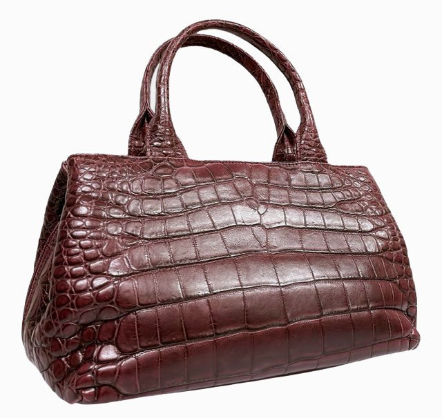 michel adolphe 赤 クロコダイル風 ハンドバッグ michel adolphe 赤 クロコダイル風 ハンドバッグ