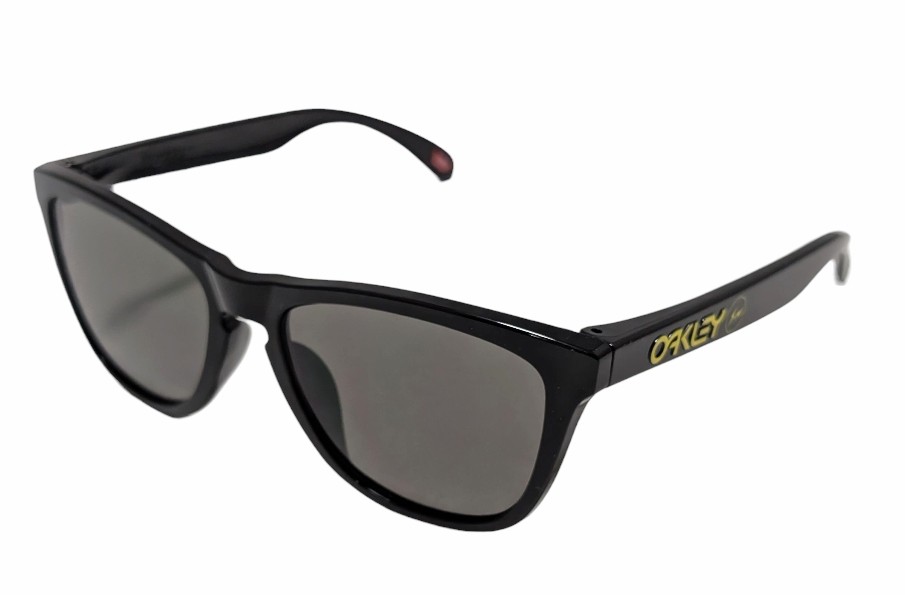 オークリー サングラス フロッグスキン OO9245 フラグメント ブラック イエロー メンズ レディース 箱付き Oakley frogskins fragment Design 【中古】