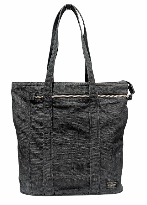 ポーター スモーキー トートバッグ 592-06578 キャンバス ブラック 黒 PORTER メンズ レディース トート 【中古】