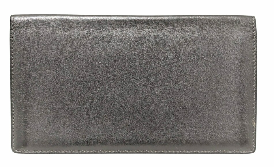 エルメス 財布 レザー シチズンツイル 長財布 シルクイン ダークグレー 二つ折り 札入れ メンズ レディース ヴォースイフト Veau Swift HERMES 【中古】｜ブランドショップ 将軍