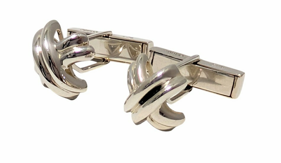 楽天市場】ティファニー カフス ボタン ボタンモチーフ コンビ SV925