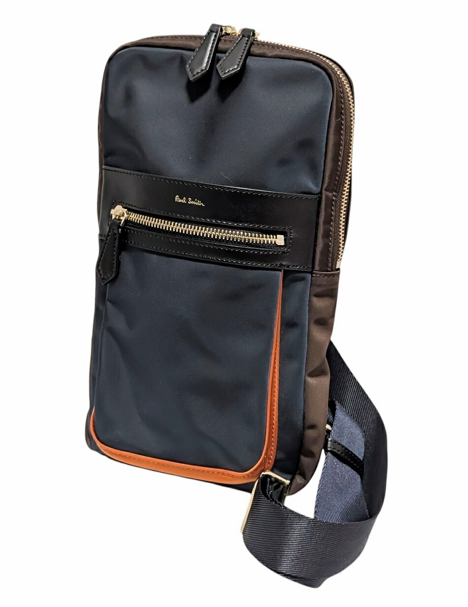 PaulSmith ポールスミス ボディバッグクロスボディ レザー斜め掛け 黒