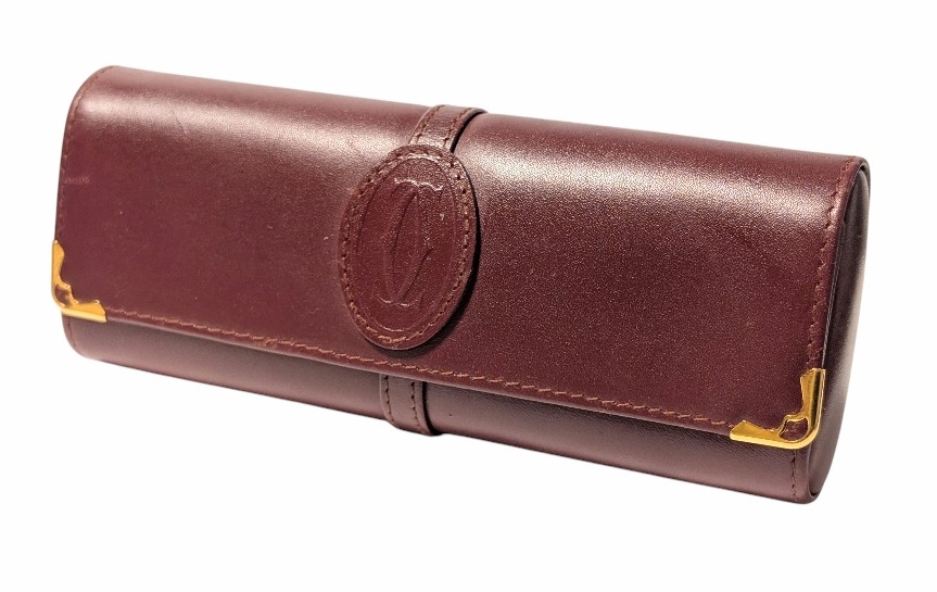 Cartier　カルティエ　メガネケース　サングラスケース　眼鏡入れ　黒　外箱 Cartier カルティエ メガネケース サングラスケース 眼鏡入れ 黒 外箱