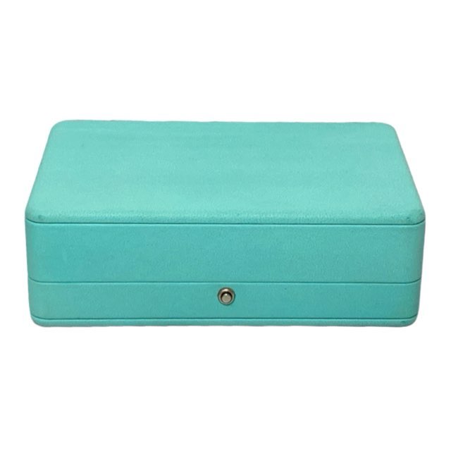 ティファニー ケース 化粧箱　ネックレスケース ネックレス用 空き箱 BOX ジュエリーケース TIFFANY ブルー ティファニーブルー 内箱　【中古】
