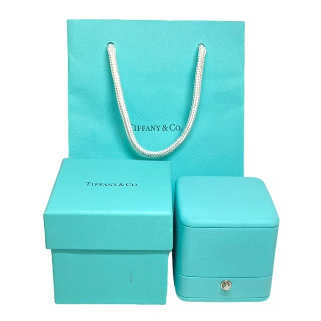 ティファニー リング用 リングケース Wリングケース　2本用　箱 ケース TIFFANY 指輪ケース 指輪用 ボックス　BOX　化粧箱　ブルーボックス 紙袋　ショッパー　【中古】｜ブランドショップ 将軍