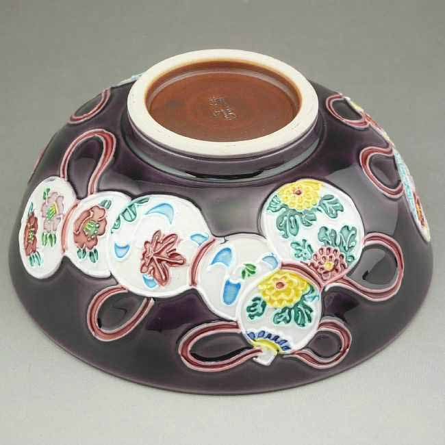 京焼 清水焼 紫交趾六瓢ご飯茶碗　昇峰　小｜京焼清水焼専門店　松韻堂 9,900円