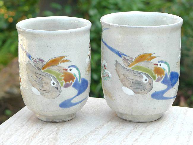 京焼 清水焼 粉引おしどり夫婦湯呑　花月 8,932円