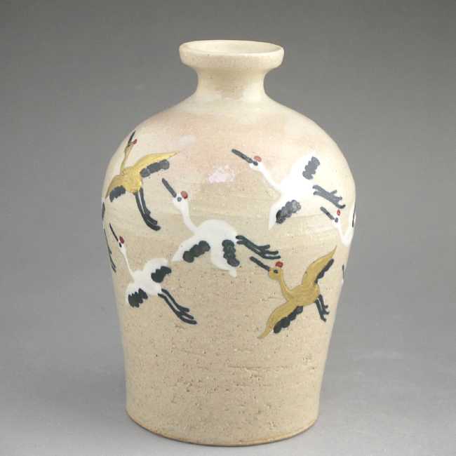 楽天市場】京焼・清水焼：乾山写槍梅四方徳利・伏原博之《酒器・徳利