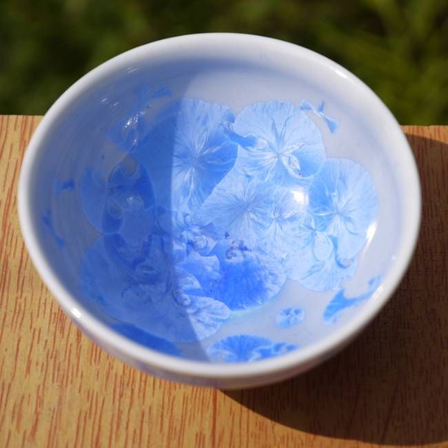 京焼 清水焼 花結晶ぐい呑 陶あん 青 最大57％オフ！