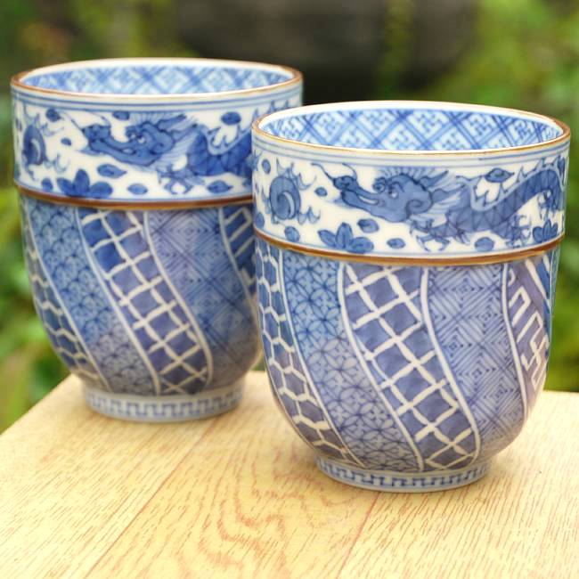 楽天市場】京焼 清水焼 青龍文 祥瑞湯呑 : 京焼清水焼専門店 松韻堂