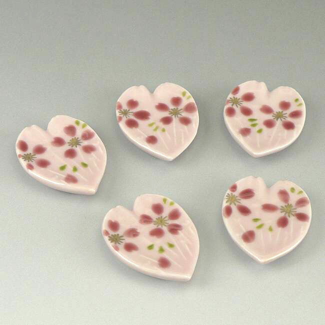 楽天市場】京都清水焼 枝垂れ桜打出小槌 箸置き5点セット 送料無料