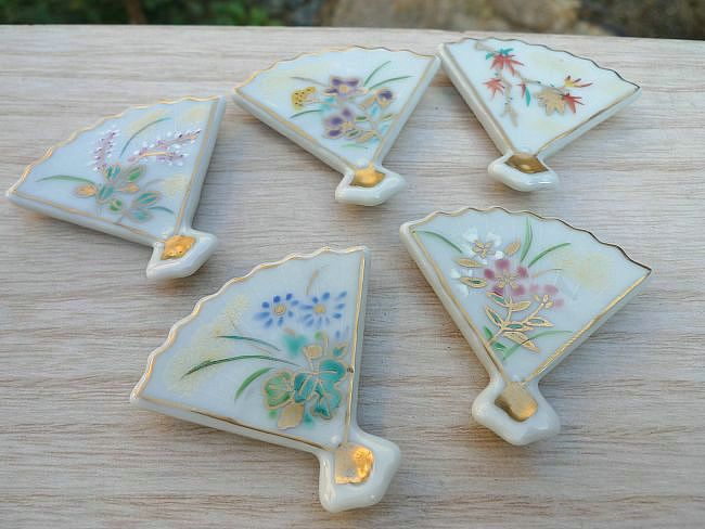 楽天市場】京焼 清水焼 扇吉祥図箸置きセット : 京焼清水焼専門店 松韻堂