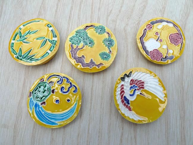 楽天市場】京焼 清水焼 黄交趾宝尽し煎茶器揃 昭阿弥 : 京焼清水焼専門