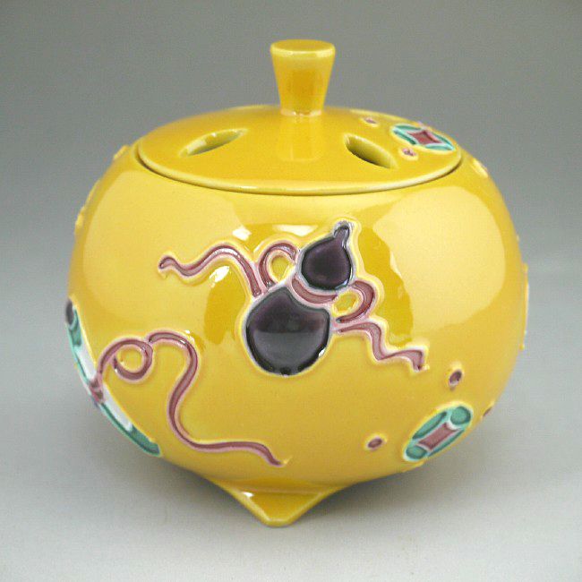 楽天市場】京焼 清水焼 黄交趾宝鳳凰小茶器揃 昭阿弥 : 京焼清水焼専門