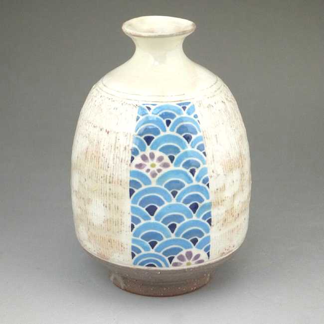 楽天市場】京焼・清水焼：乾山写槍梅四方徳利・伏原博之《酒器・徳利