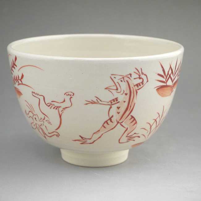 楽天市場】京焼 清水焼 赤高山寺抹茶碗 敏也NT : 京焼清水焼専門店 松韻堂