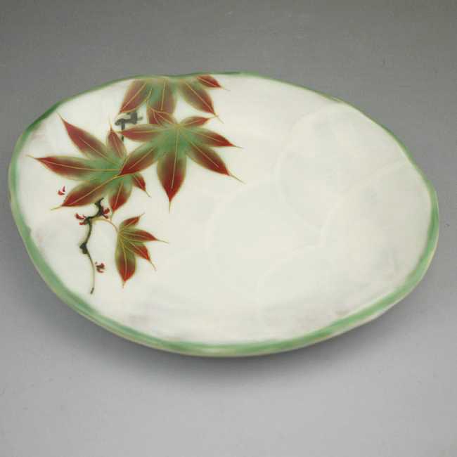 京焼   清水焼 花変わり銘々皿 陶あん 槭樹単品 皿・プレート-キッチン用品・食器・調理器具-食器