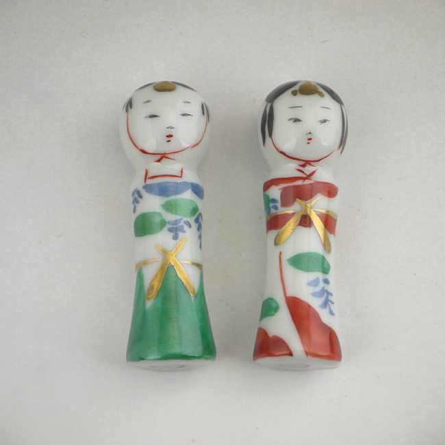 楽天市場】京焼 清水焼 こけし箸置きセット 紫泉 : 京焼清水焼専門店