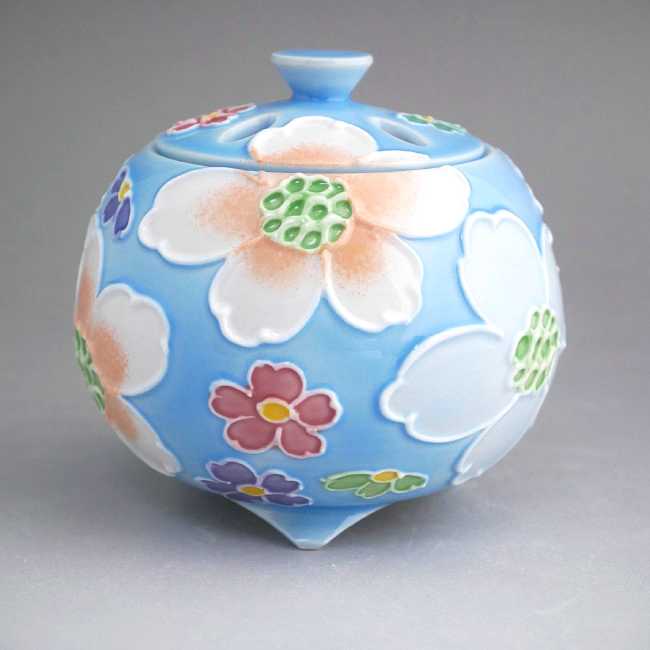 楽天市場】京焼 清水焼 交趾花だより紫陽花盃 昇峰 : 京焼清水焼専門店