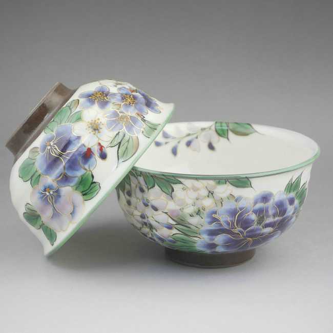 楽天市場】京焼 清水焼 白掛彩草花お茶呑茶碗揃え 陶あん : 京焼