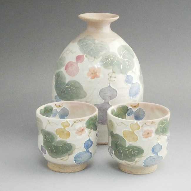 低価超激安】 ヤフオク! - 京焼・清水焼 お預け酒器 花六瓢(はなむ