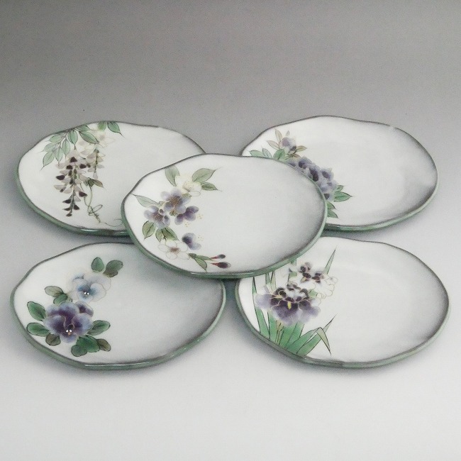 楽天市場】京焼 清水焼 花結晶銘々皿揃え 陶あん : 京焼清水焼専門店