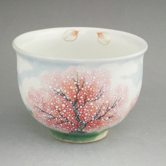 京焼 清水焼　幽玄桜汲出碗　陶あん　春野　単品