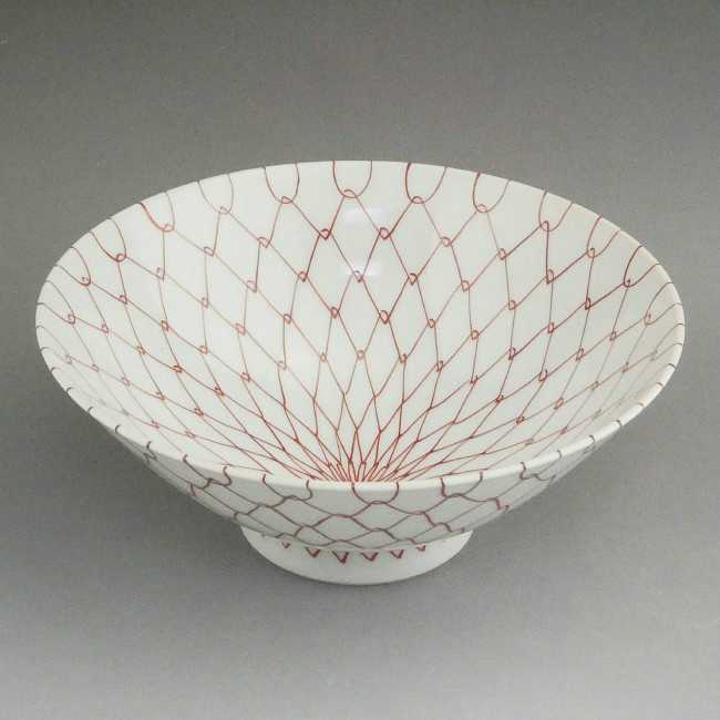 楽天市場】京焼 清水焼 青網ご飯茶碗 大 芳山 : 京焼清水焼専門店 松韻堂