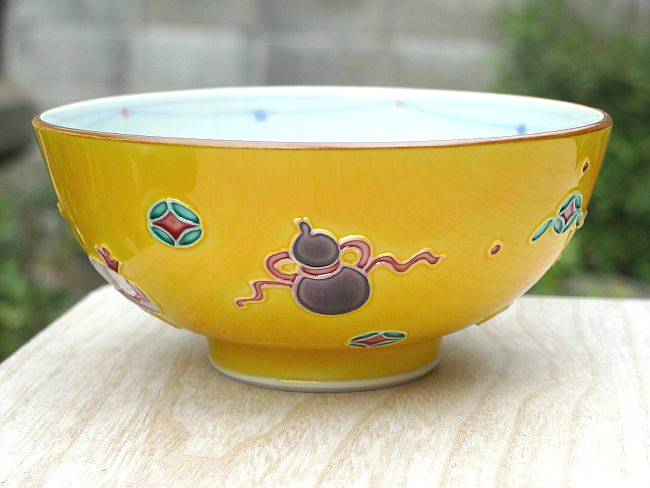 楽天市場】京焼 清水焼 黄交趾宝尽し夫婦茶碗 昇峰 : 京焼清水焼専門店