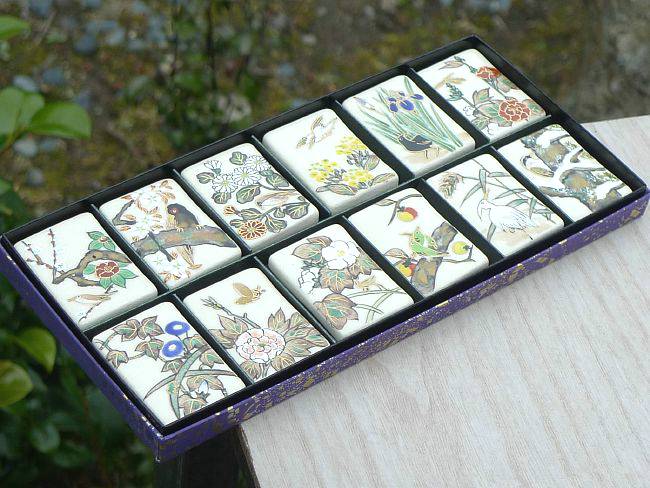 楽天市場】京焼 清水焼 乾山花鳥十二月箸置き揃え : 京焼清水焼専門店