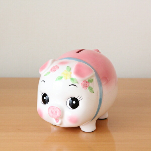 楽天市場 ぶた貯金箱 小 日本製 国産品 瀬戸焼 陶器 コイン入れ 500円玉貯金 可愛い インテリア ブタ 豚 箱入り 自立 昭和デザイン 昔懐かしい 和風 和物 レトロ 手作り 金運 割らない 底穴あき 御祝 誕生日祝い ギフト プレゼント あす楽 渋谷の食器屋さん 食喜屋