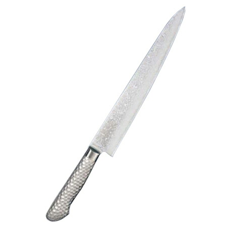響十 (kyoto) 鎚目 筋引 27cm /日本製 国産品 片岡製作所 ダマスカス鋼 鎚目 18-8ステンレス鋼 モナカハンドル 高品質 衛生的 頑丈 丈夫 最高級品 包丁 庖丁 本刃付け プロ仕様 職人 和食 洋食 送料無料